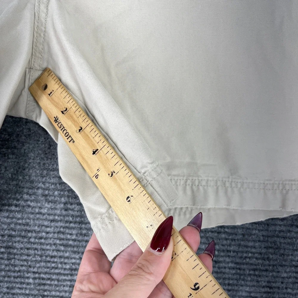 Columbia Canvas Khaki‎ Chino Utility Cargo Fishing Hiking Shorts 40 8L Mens